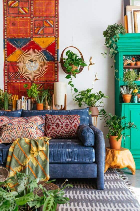 Artwork bohemian living room