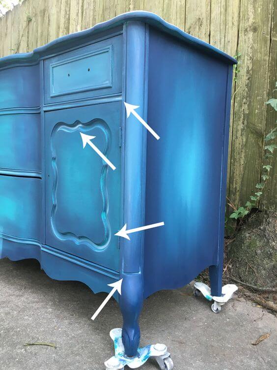 Blue French Dresser