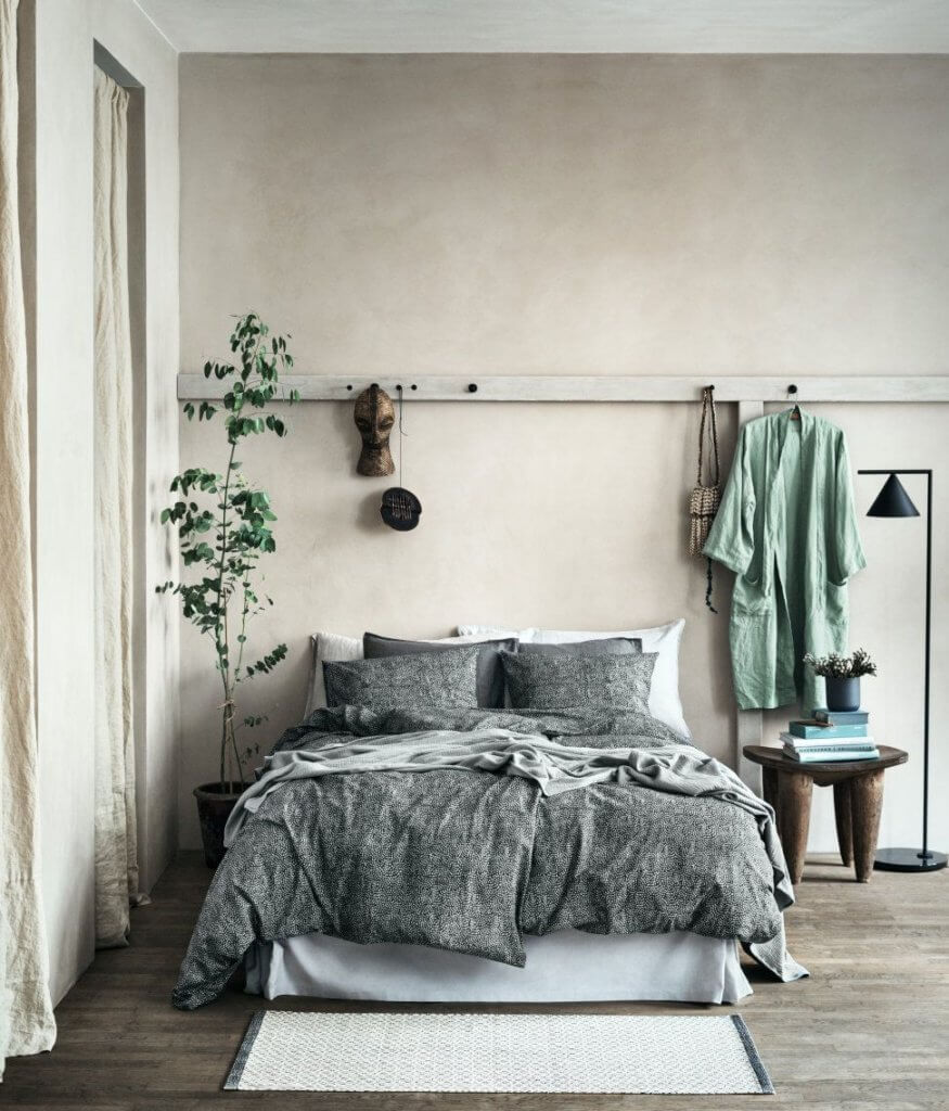 Calming Green and grey bedroom