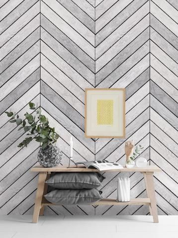 Grey Wallpaper in a Frame for bedroom