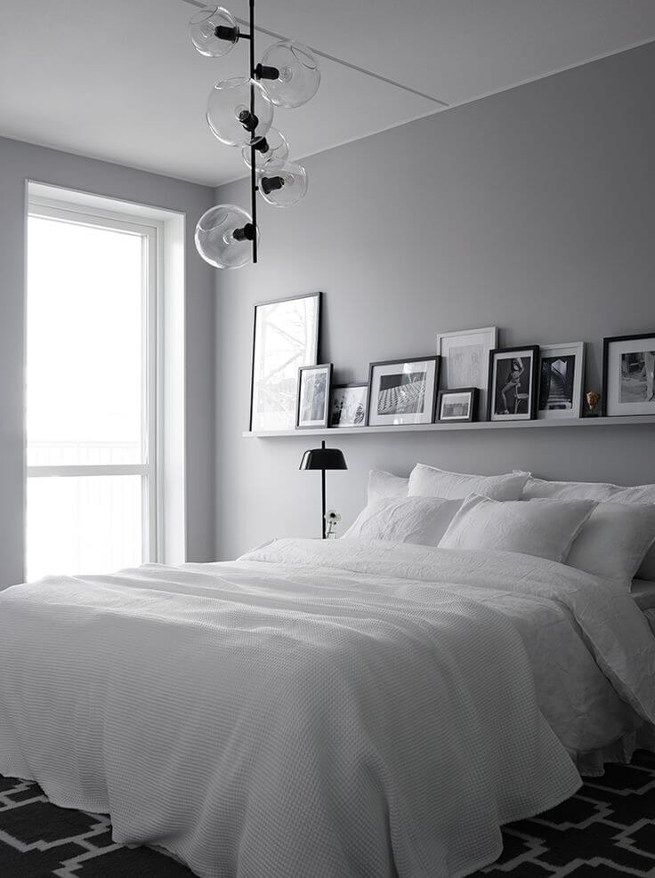 Grey and White bedroom