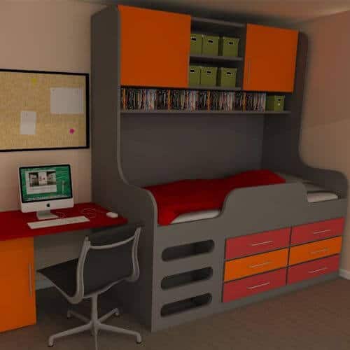 Kids Storage Beds with Shelves