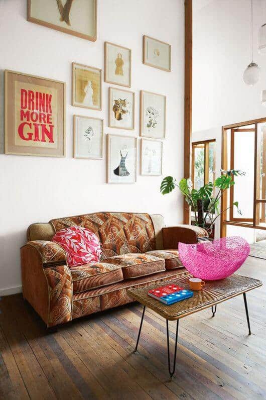 Sofas bohemian decor for a minimalist room