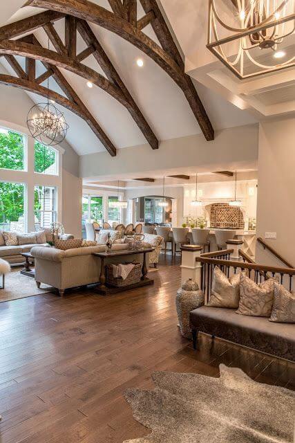 Wooden Ceiling Beams living room