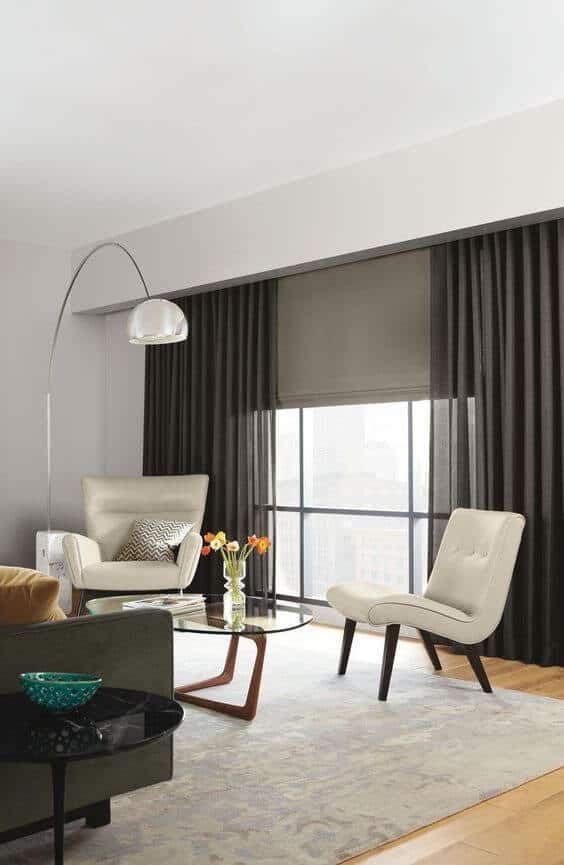 black-out roller blind for grey bedroom