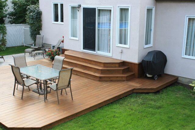 decking patio designs for small house
