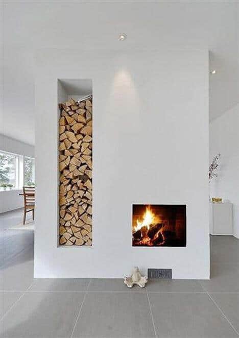 fireplace rustic minimalist