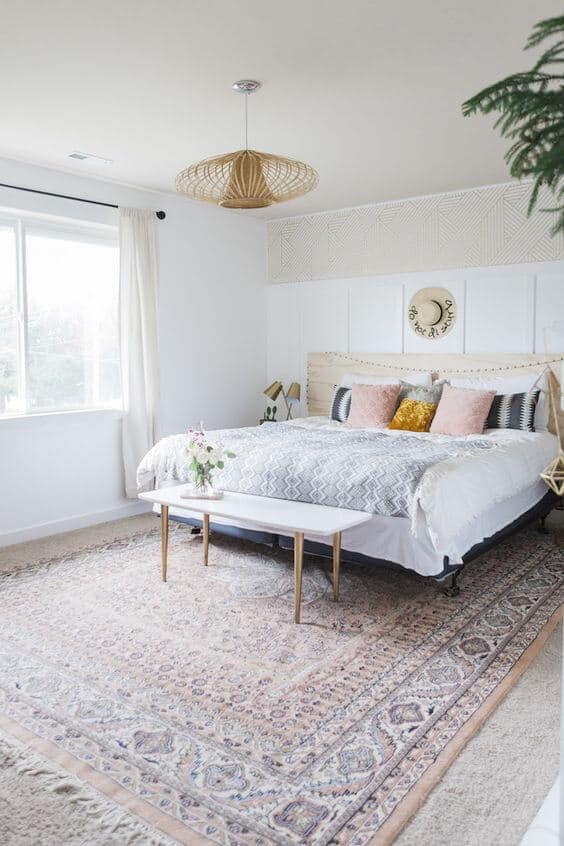 minimalist bohemian bedroom