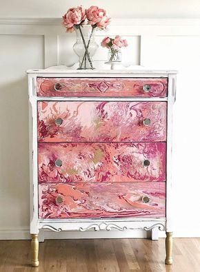 pink chalk bedroom drawer