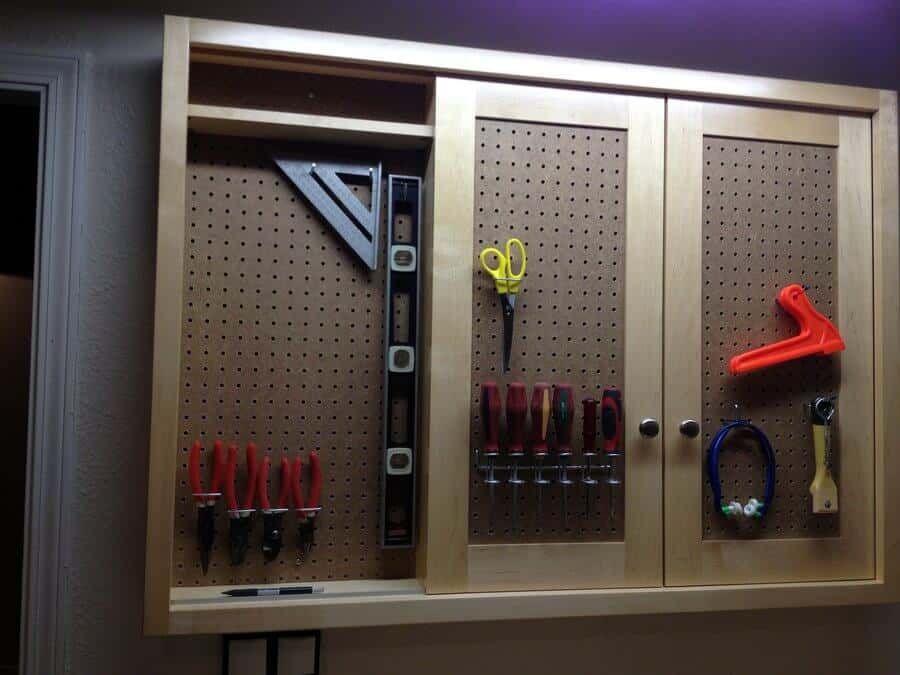 sliding peg boards for tools