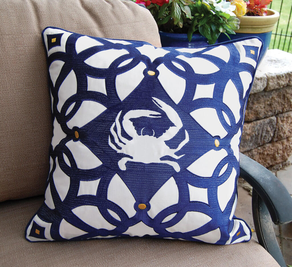 Crab cushions decor ideas