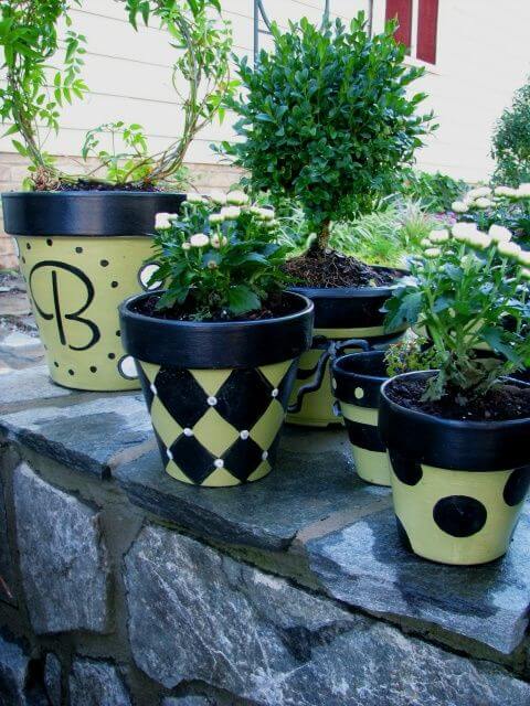 Handpainted Plant Pots