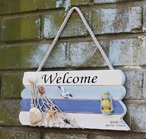 Nautical Wooden Welcome Signs for porch