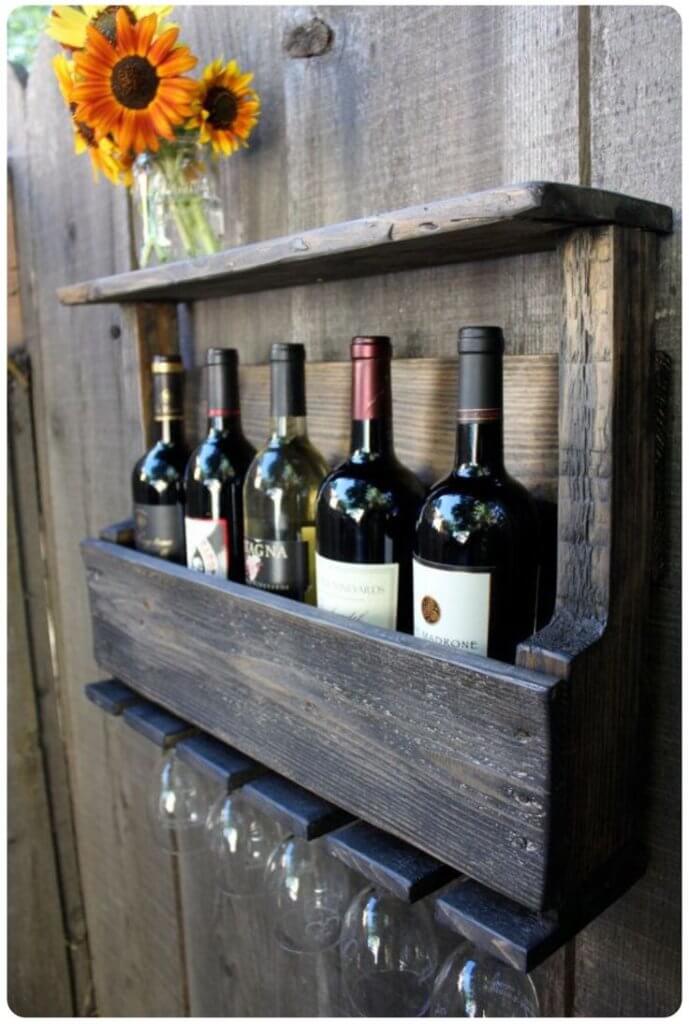 Pallet Wine Rack for kitchen