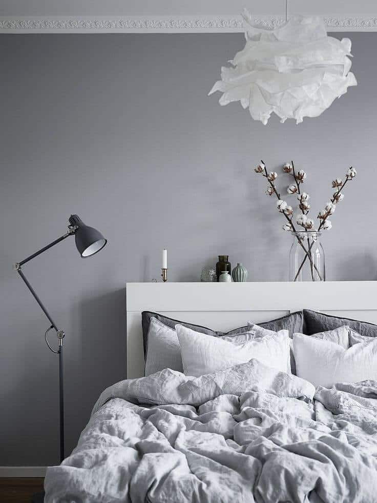 Soft Silk Scandinavian Bedroom Idea