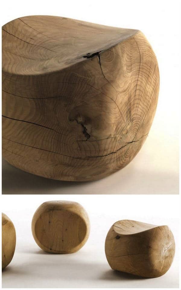 Unfinished wood scandinavian design