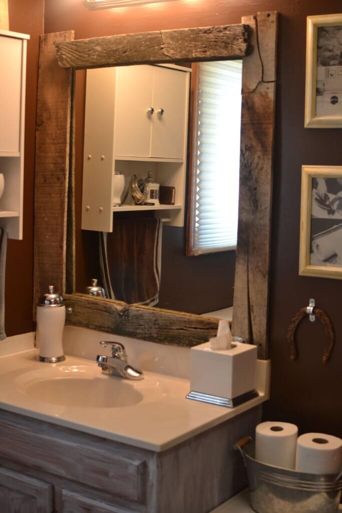 Wooden Framed Mirrors for bathroom