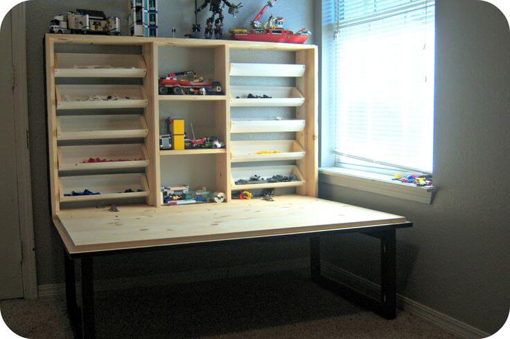 Worktop with Table Stored Inside