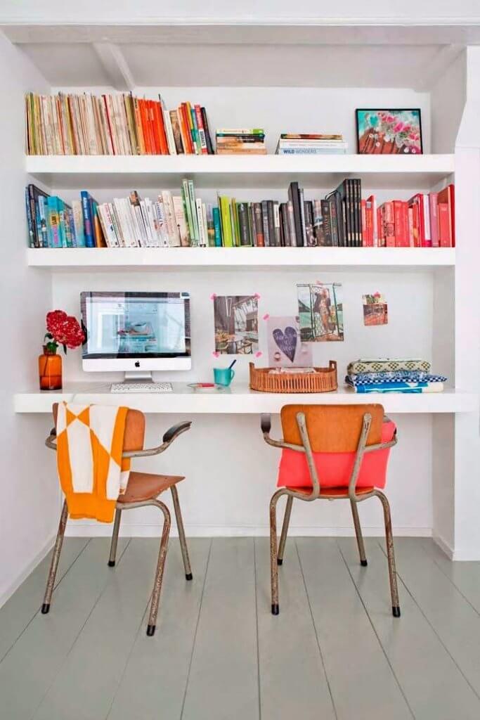 above desk shelves for storage