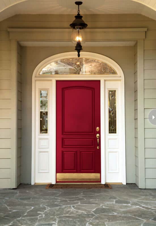 deep red paint for front door