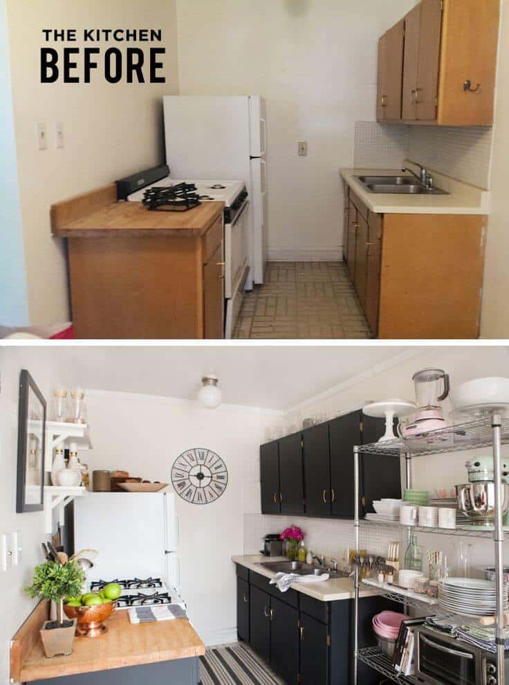 small kitchen decor before and after