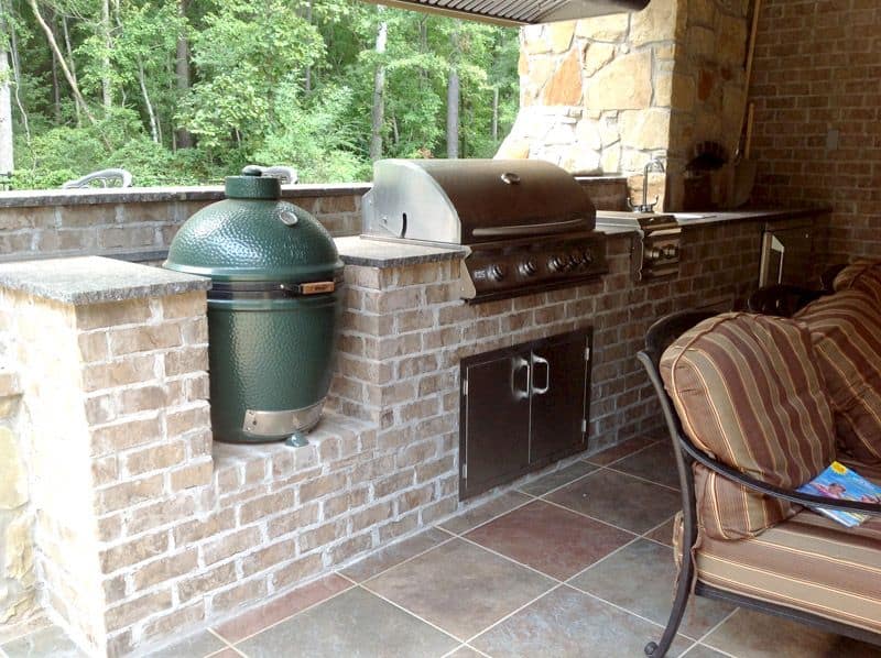 Brick Outdoor Kitchens Storage