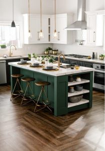 Kitchen Island Colors With White Kitchen